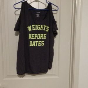 Cold shoulder workout tank